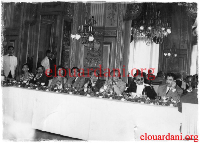 El Ouardani during an Official dinner in Algeria (Boutaflika foreign minster at the time sitting far right)